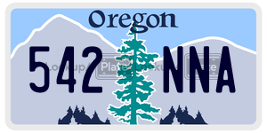 542NNA  license plate in OR