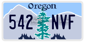 542NVF  license plate in OR