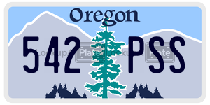 542PSS  license plate in OR