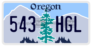 543HGL  license plate in OR