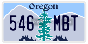 546MBT  license plate in OR