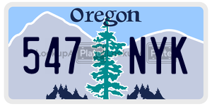 547NYK  license plate in OR