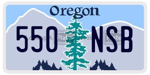 550NSB license plate in Oregon