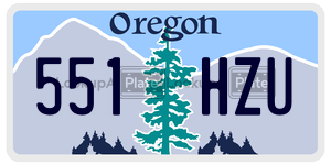 551HZU license plate in Oregon