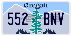 552BNV  license plate in OR