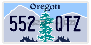 552QTZ  license plate in OR