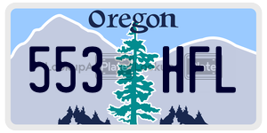 553HFL  license plate in OR