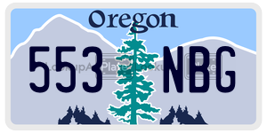553NBG  license plate in OR