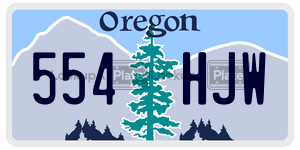 554HJW  license plate in OR