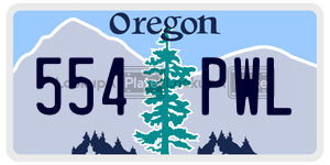554PWL  license plate in OR