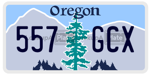 557GCX  license plate in OR