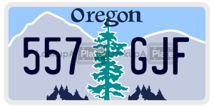 557GJF license plate in Oregon