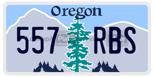 557RBS  license plate in OR