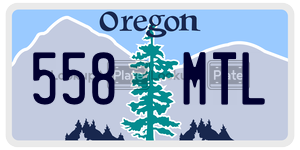558MTL license plate in Oregon