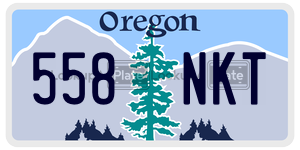 558NKT  license plate in OR