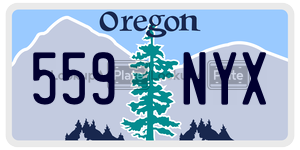 559NYX  license plate in OR