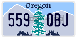 559QBJ  license plate in OR