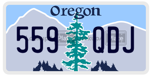 559QDJ license plate in Oregon