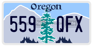 559QFX  license plate in OR