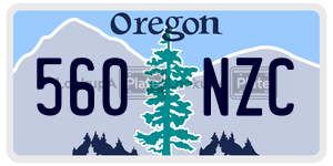 560NZC  license plate in OR