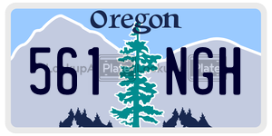 561NGH license plate in Oregon
