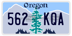 562KQA  license plate in OR