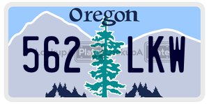 562LKW  license plate in OR
