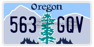 563GQV  license plate in OR