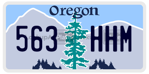 563HHM  license plate in OR