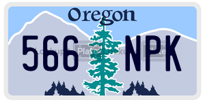 566NPK  license plate in OR
