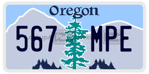 567MPE  license plate in OR