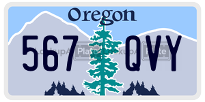 567QVY  license plate in OR