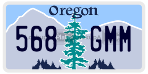 568GMM license plate in Oregon