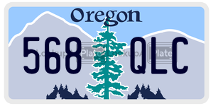 568QLC  license plate in OR