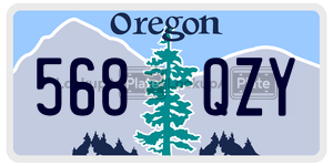 568QZY  license plate in OR