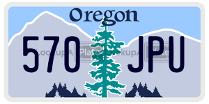 570JPU license plate in Oregon
