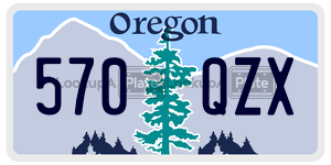 570QZX  license plate in OR