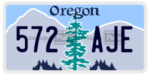 572AJE  license plate in OR