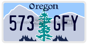 573GFY  license plate in OR
