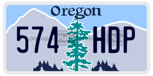 574HDP  license plate in OR