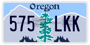 575LKK  license plate in OR