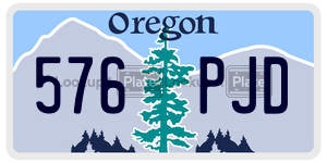 576PJD  license plate in OR