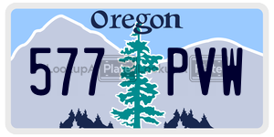 577PVW license plate in Oregon