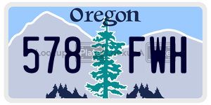 578FWH  license plate in OR