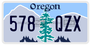 578QZX  license plate in OR