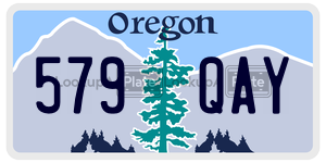 579QAY license plate in Oregon