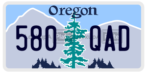 580QAD  license plate in OR