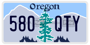580QTY  license plate in OR