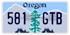 581GTB  license plate in OR