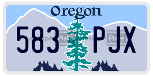 583PJX  license plate in OR